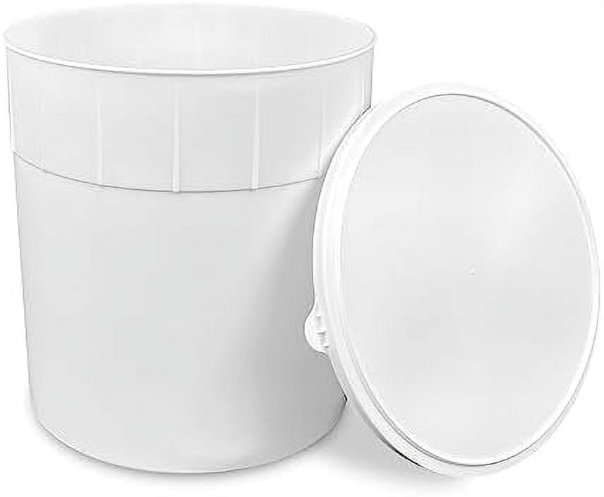 3 Gallon Cream Container with Lid Freezer Safe Storage Containers, Round Plastic Containers