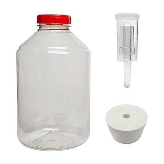 3 Gallon Fermonster Wide Mouth Fermenter with Airlock | PET Food-Grade Primary Fermenting Jar for Home Brewing, Wine & Beer Making - BPA Free