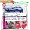 thumbnail image 1 of 3 Gallon Large Slider Plastic Bags 100 Count 2 Mil 16 x 18 Heavy-Duty Reusable Clear Freezer Storage Bags, 1 of 8