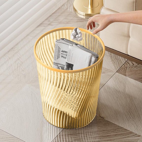 3 Gallon No Lid Wastebasket, Garbage Container Bin for Office Desk, Bathroom, Kitchen, Bedroom, Home Office, College Dorm, Waste Paper Basket