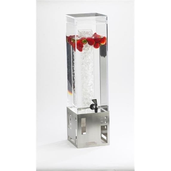 3 Gallon Squared Beverage Dispenser - Stainless Steel