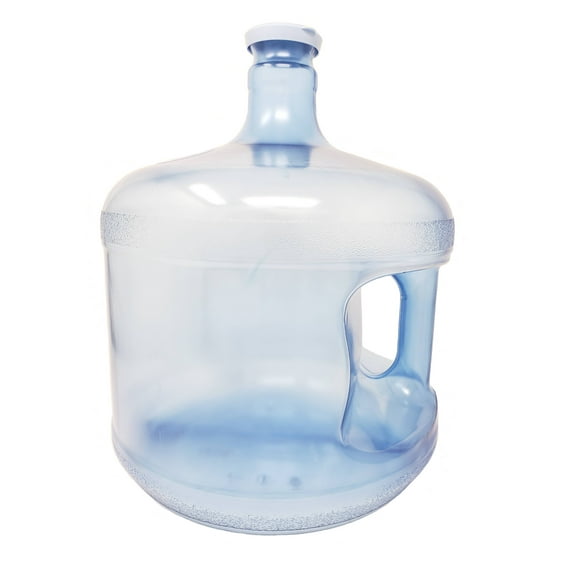 3 Gallon"Stubby" 18.92 Liter BPA Free Plastic Reusable Water Bottle Container Jug with Handle (Made in USA) 55MM Dew Cap