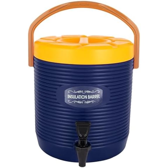 3 Gallon Water Cooler, Insulated Beverage Dispenser with Faucet, Insulated Beverage Dispenser, Portable Hot Water Dispenser Outdoor Insulated Cooler Jug for Camping Party (Blue)