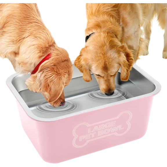 3 Gallons   Water Bowl for Large Breed, Durable Stainless   Bowl High Capacity Pet Water and  Bowls for Dogs, 1