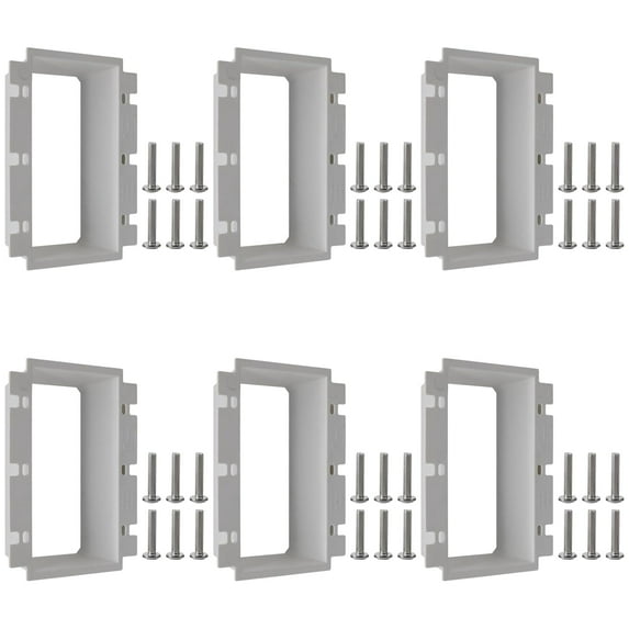 3-Gang BE3 Non-Metallic Electrical Power Outlet Box Extender(ETL Listed),Electrical Outlet Boxes Extender for Power Switch Receptacles Accessories,Fire Rated for 2 Hours,6-Pack