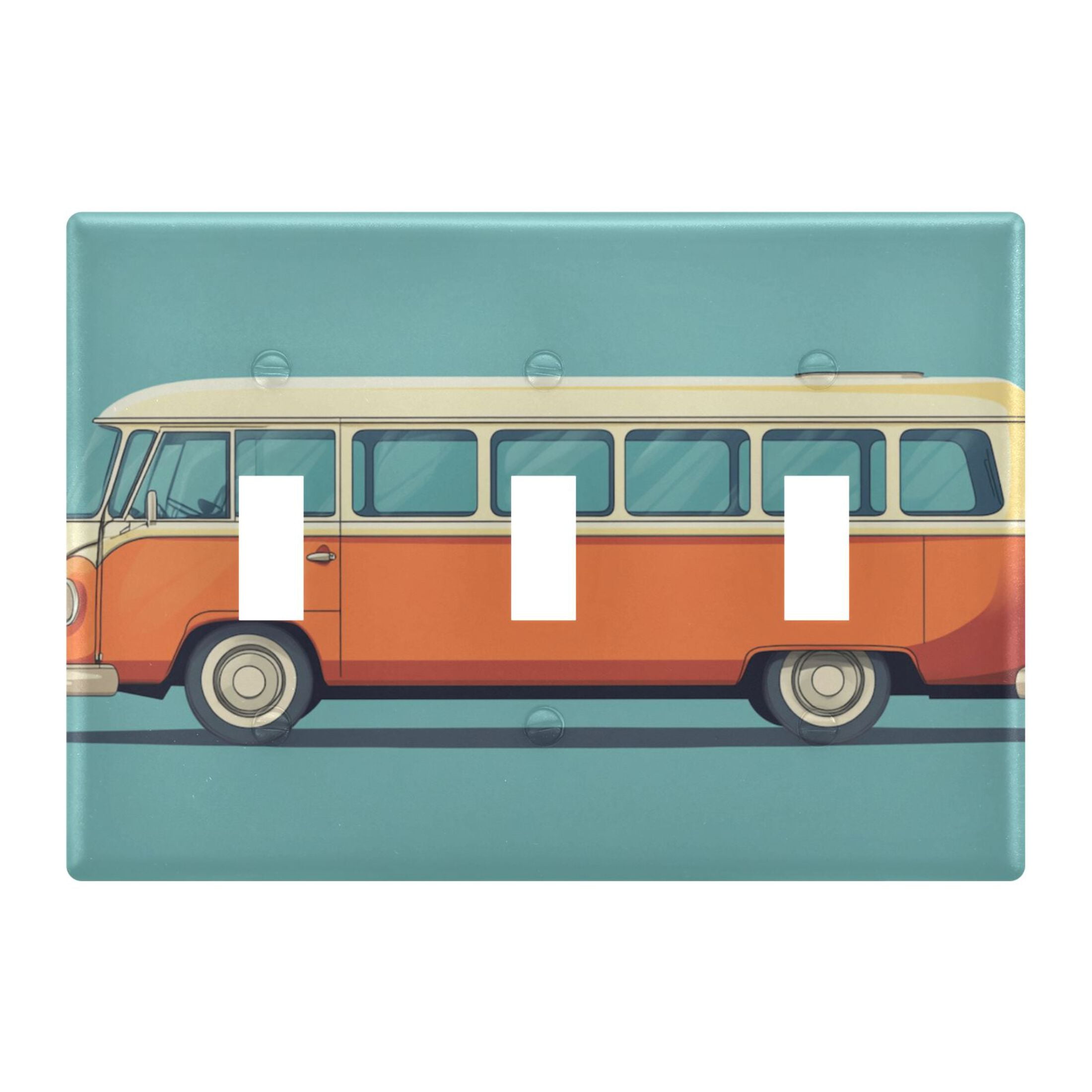 3 Gang Light Switch Cover Plate Carton Bus Wall Plate Decorate