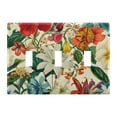 3 Gang Light Switch Cover Plate Different Flower and Leaf Wall Plate