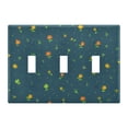 thumbnail image 1 of 3 Gang Light Switch Cover Plate Little Flower and Grass Wall Plate Decorate Electrical Outlet Cover Plates 4.56”x4.48”, 1 of 8
