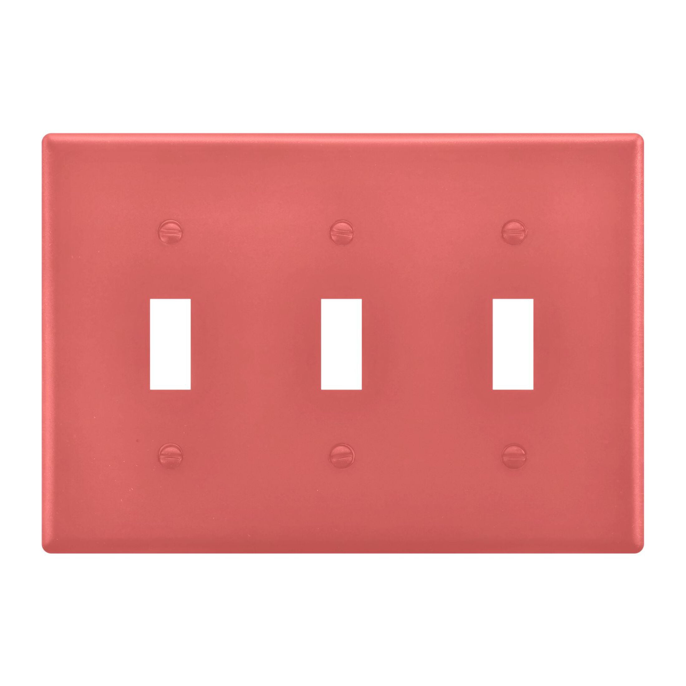 3 Gang Light Switch Cover Plate Pastel Red Wall Plate Decorate