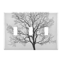 3 Gang Switch Covers Tree Light Wall Plate Home Faceplate Switch Plates 6.37”x4.48”