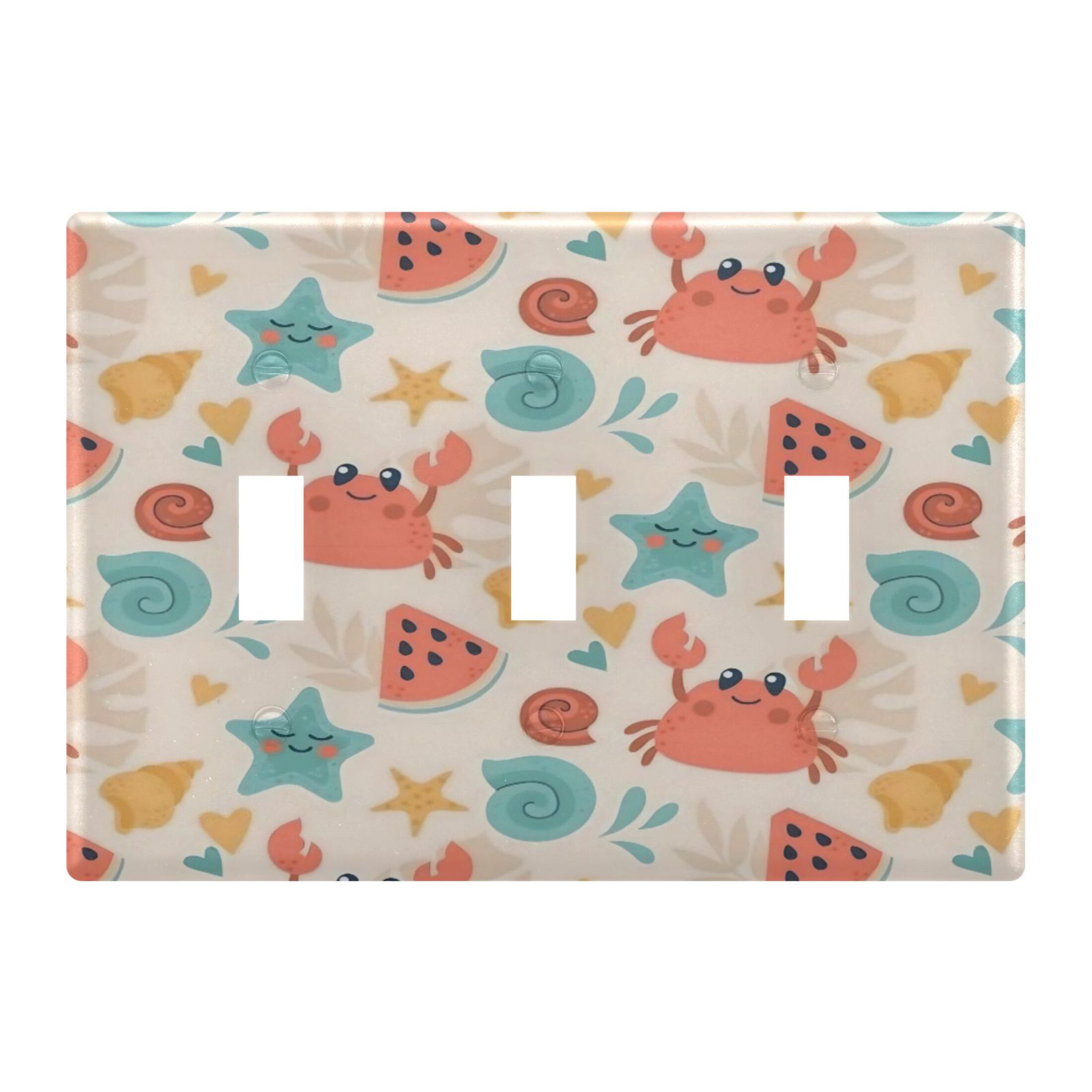 3 Gangs Switch Plate 6.37" × 4.48" Light Switch Cover Plate Wall Plate