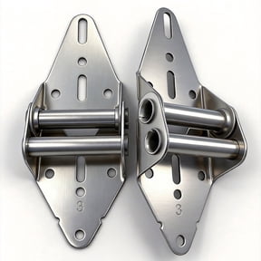 #3 Garage Door Hinges (2 Pack) - 14 Gauge Galvanized Steel Replacement - Residential & Commercial Hardware for Quiet Operation, Compatible with Most Sectional Garage Doors