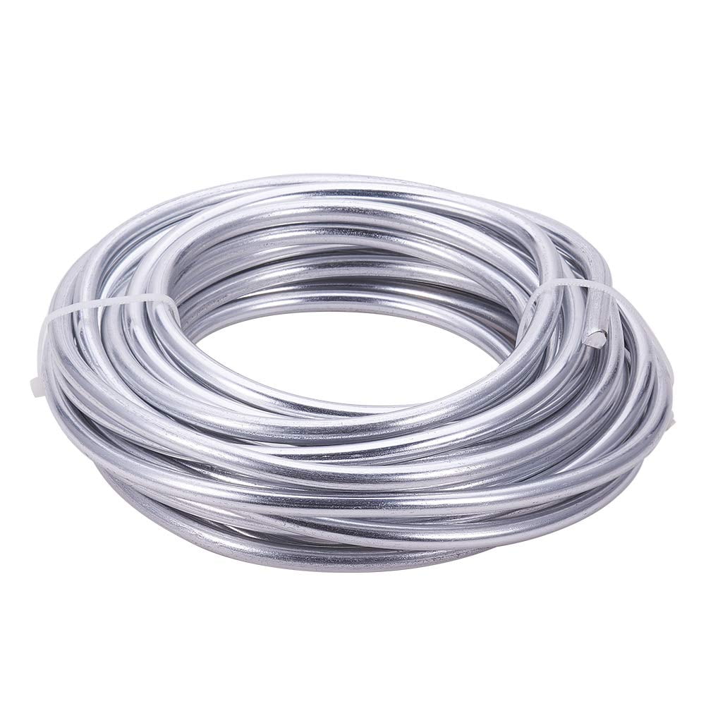 3 Gauge(6mm) Silver Aluminum Wire 23 Feet Bendable Metal Sculpting Wire for Bonsai Trees Floral Skeleton Making Home Decors and Other Arts Crafts Making for DIY