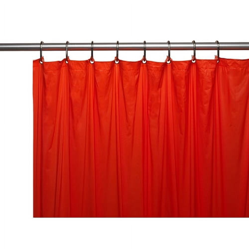 3 Gauge Vinyl Shower Curtain Liner w/ Weighted and Metal