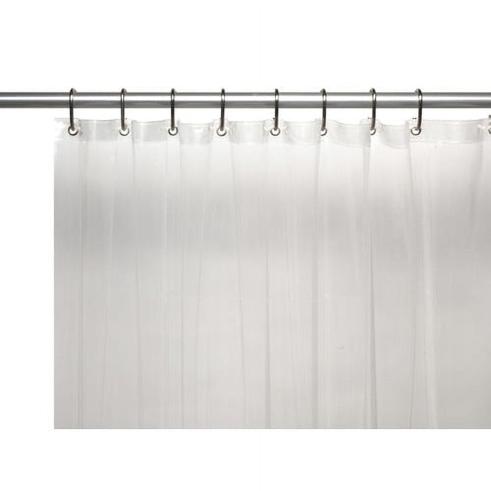 3 Gauge Vinyl Shower Curtain Liner w/ Weighted Magnets and Metal ...