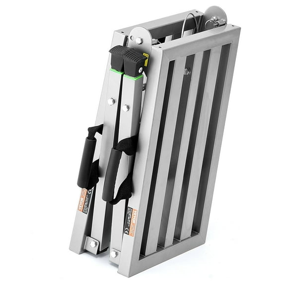 3 Gear Adjustable Height Folding Alloy Steel Step Ladder Work Platform 400 lb Load Capacity Portable Scaffolding Platform with Non Slip Rubber Feet fo