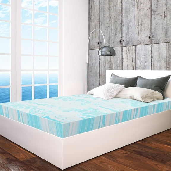 3" Gel Infused Memory Foam Mattress Topper - Soft Pad for Full Bed, Sleeper Sofa, RV & Camper