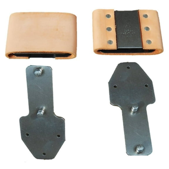 3" Genuine Blevins Leather Wrapped Saddle Replacement Buckles