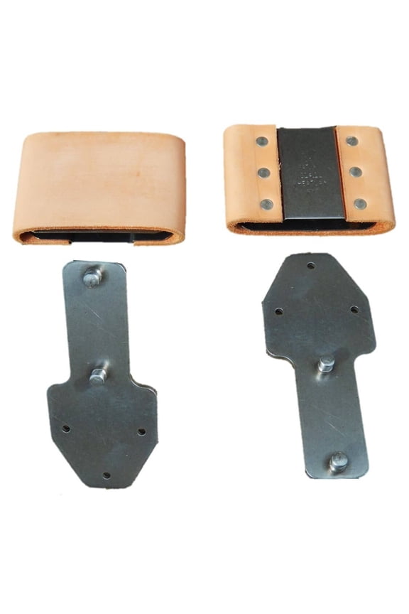 3" Genuine Blevins Leather Wrapped Saddle Replacement Buckles