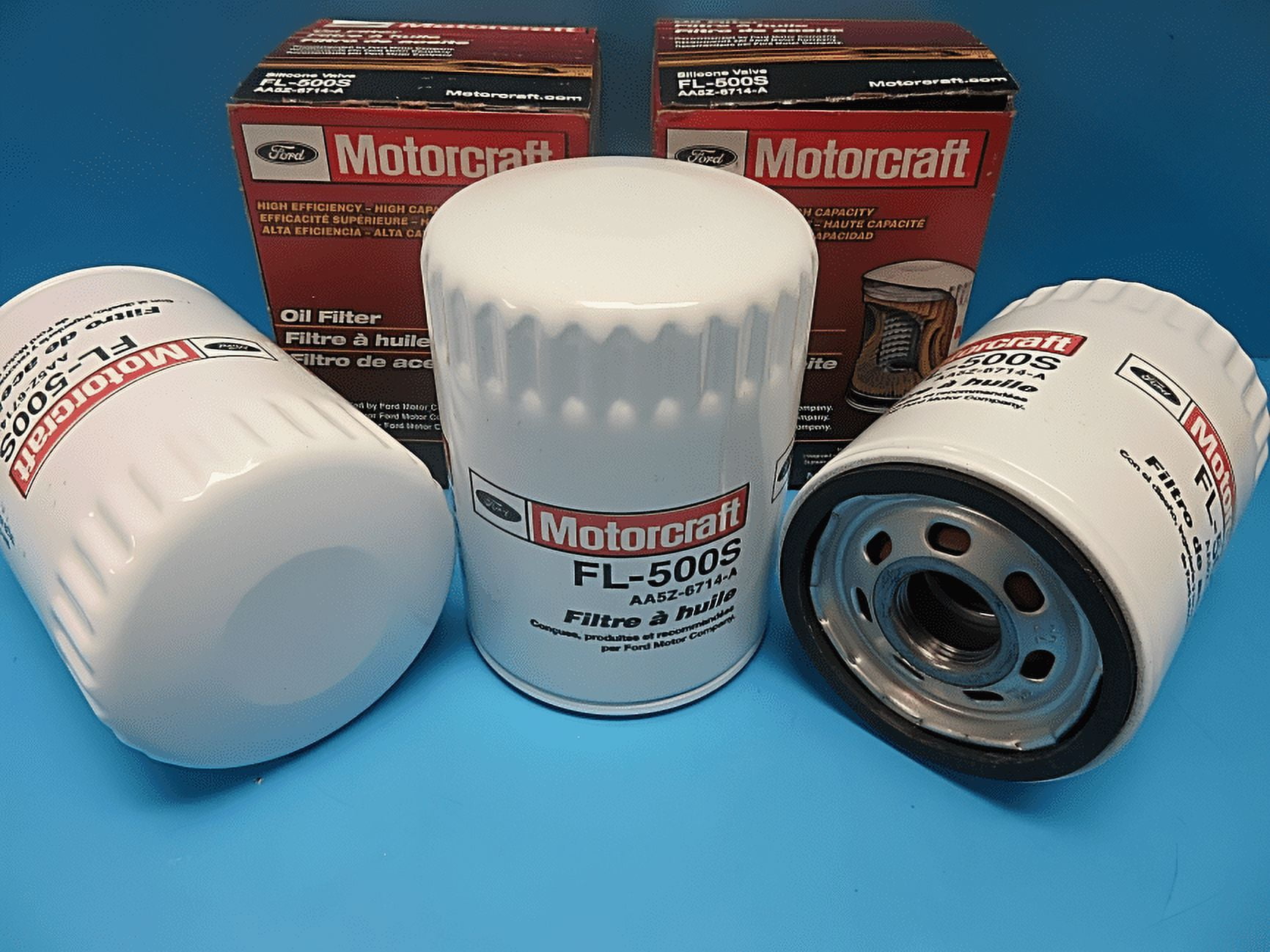 3 Genuine FORD Engine Oil Filter Motorcraft FL-500S Replace OEM# AA5Z6714A Mpn # FL-500-S