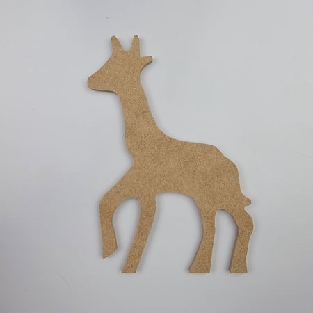 3" Giraffe, Unfinished Wood Art Shape by Wooden Craft Cutouts