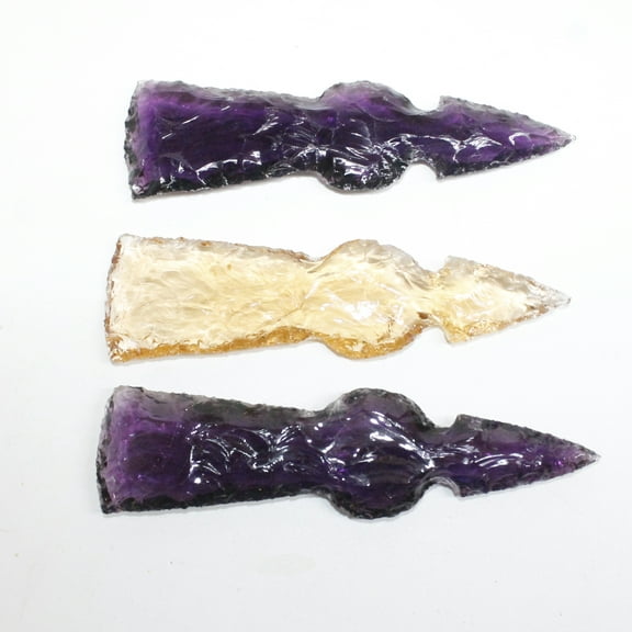 3 Glass Ornamental Tomahawk Heads #5518 Ax Axe Hatchet