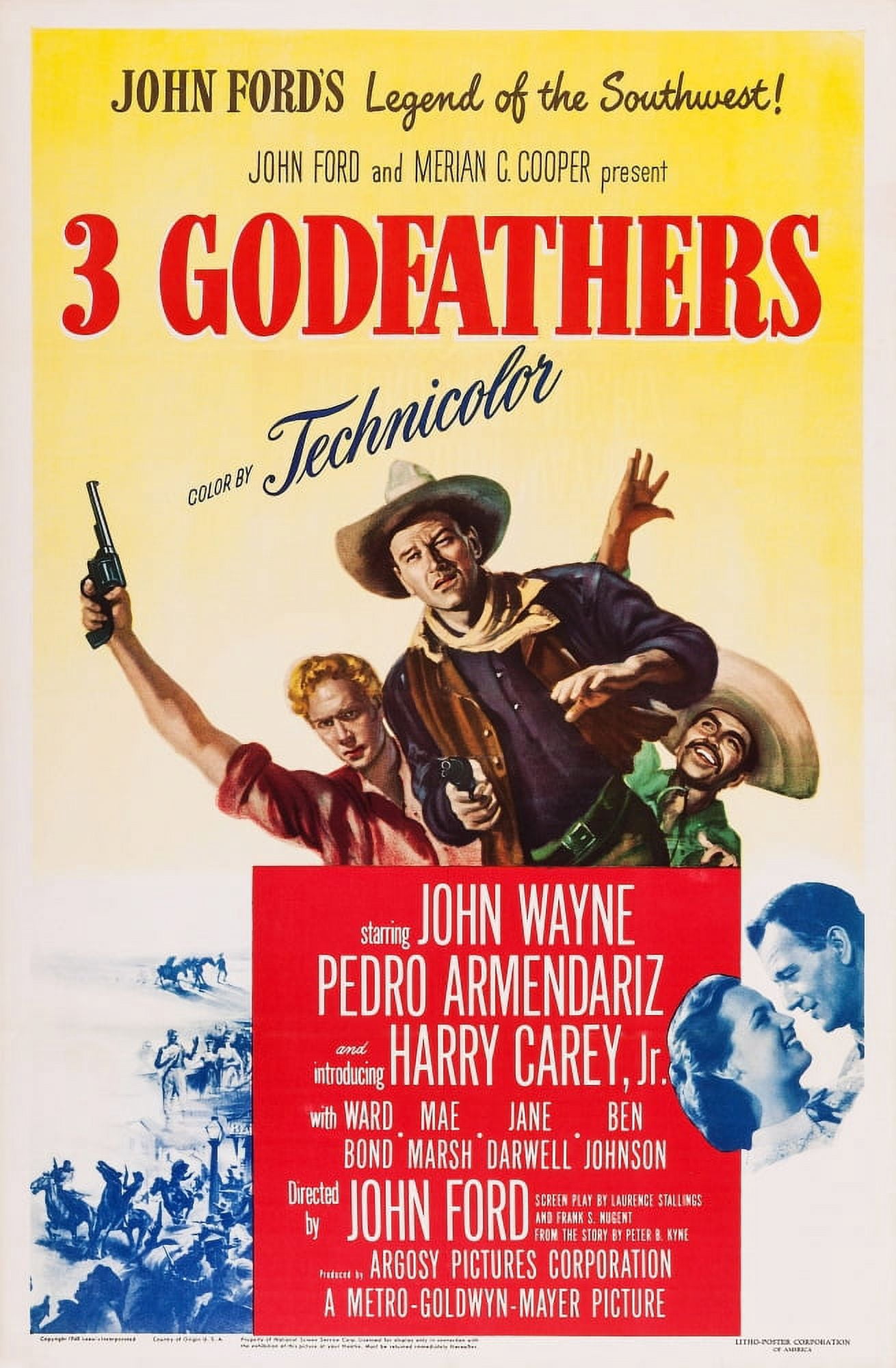 3 Godfathers Canvas Art - (11 x 17)