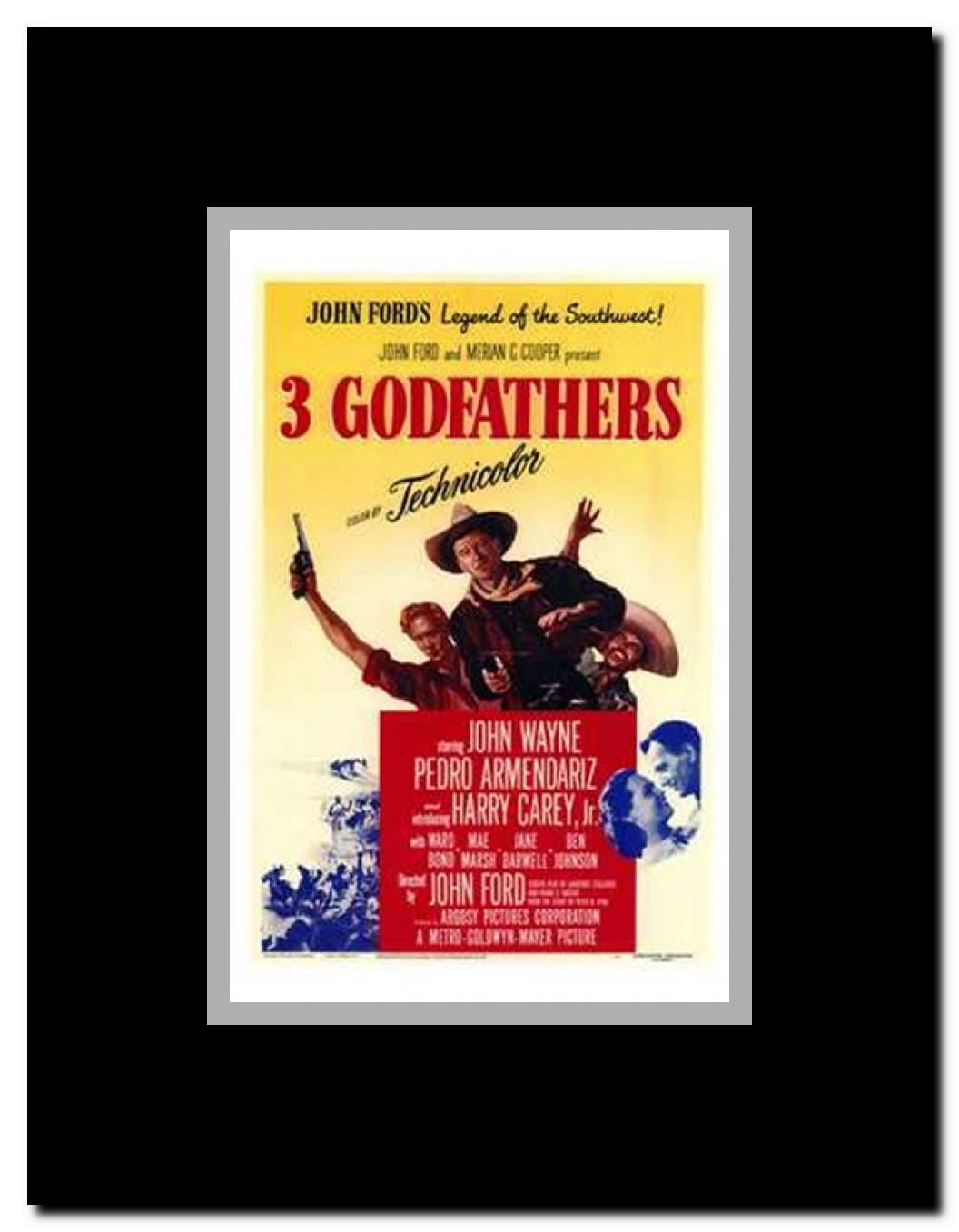 3 Godfathers Framed Movie Poster