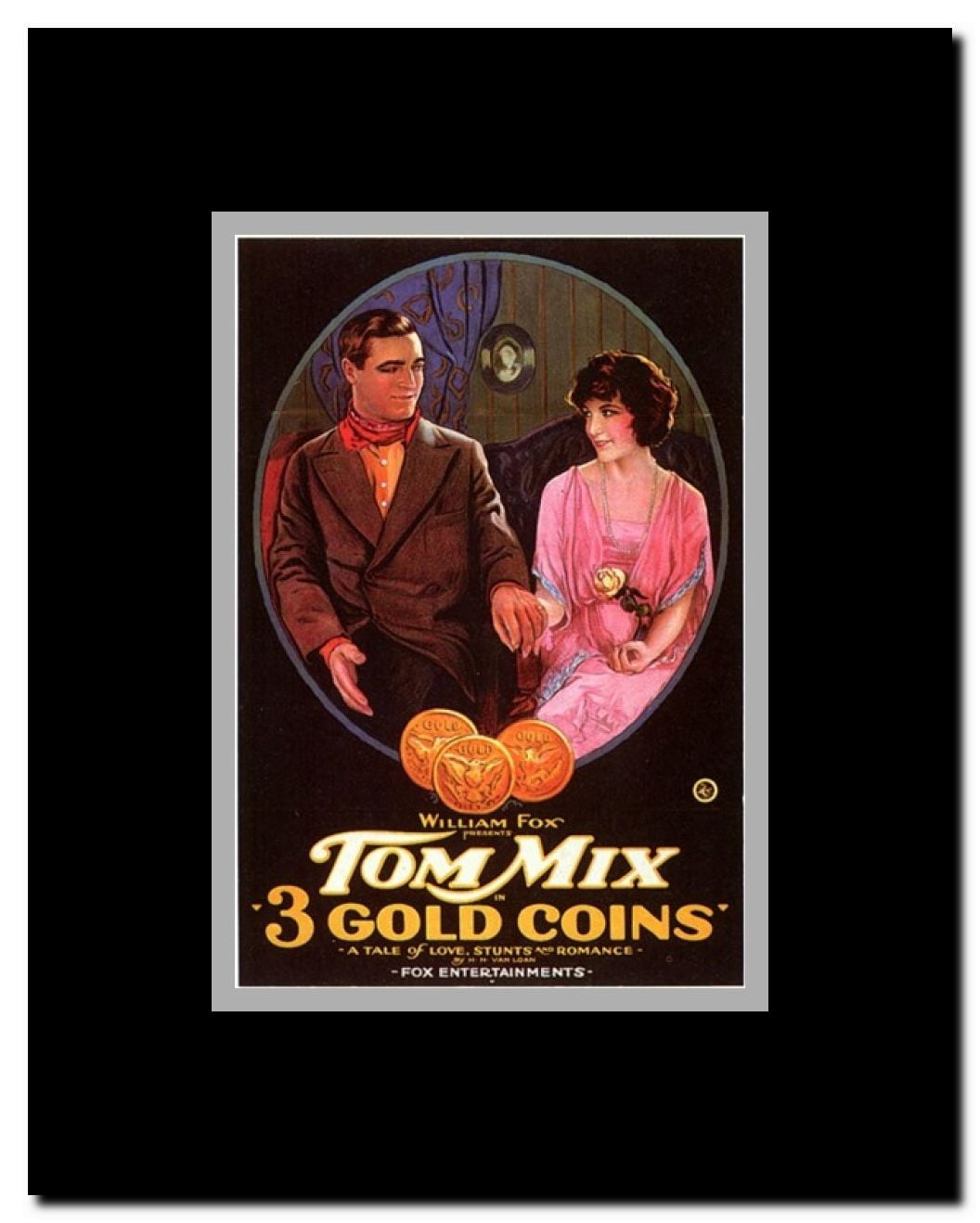 3 Gold Coins Framed Movie Poster