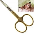 thumbnail image 1 of 3" Gold Plated Rounded Tip Baby Scissors, 1 of 7