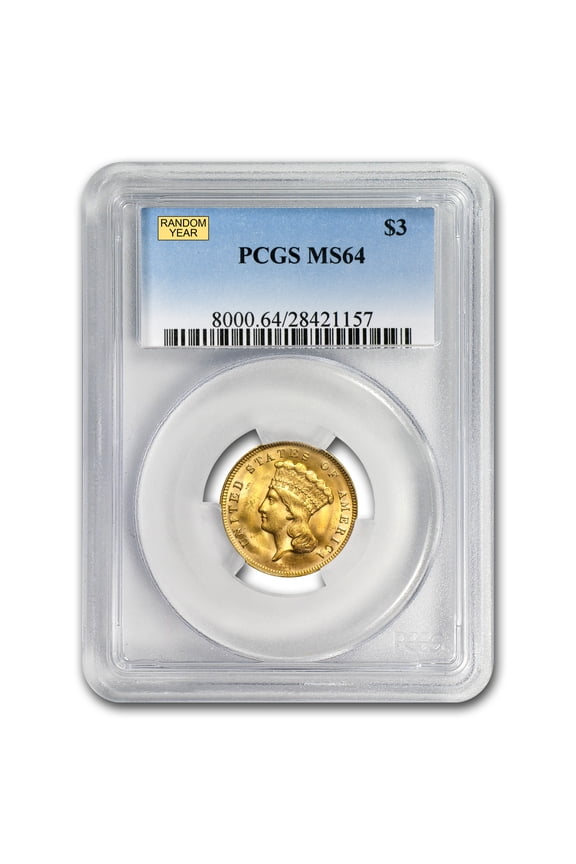 $3 Gold Princess MS-64 NGC/PCGS