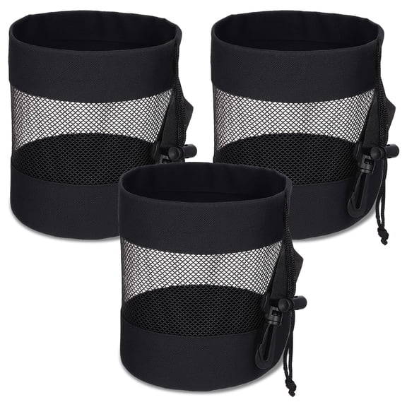 3 Golf Ball Bag, Golf Bag Organizer Golfs Ball Pouch Balls Storage Bags Nylon Mesh Bags Sports Drawstring Pouch for Small Balls Organizer Pings Pong Storageblack