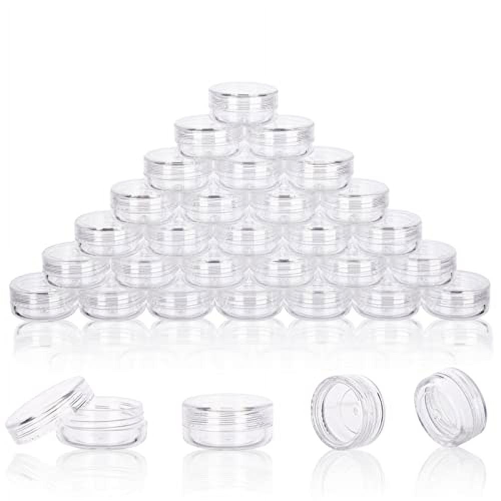 3 Gram Sample Containers with Lids, 200 Count Clear Sample Jars, Empty ...