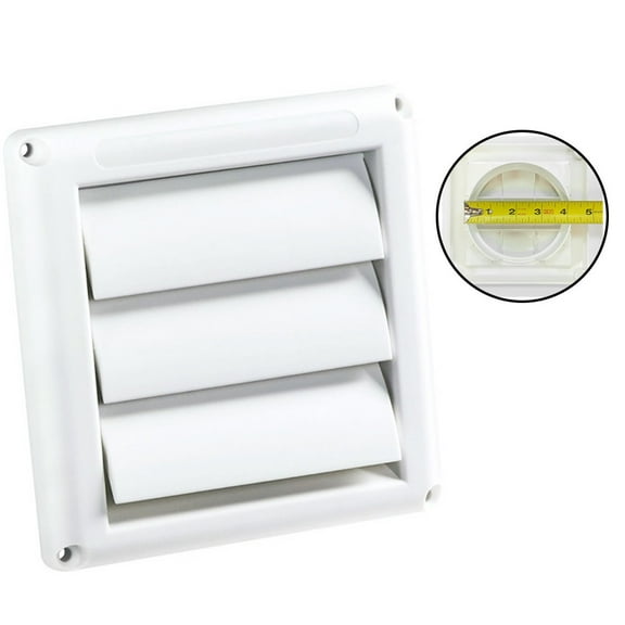 3 Gravity Flaps Plastic Air Vent Grille Cover with Net Screen for Wall or Ceiling Installation to Maintain Airflow and Inhibit Insect Entry