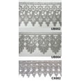 thumbnail image 1 of 3" Gray Embroidered Venice Lace Trim Floral Guipure Trimming Supplies By Yard, 1 of 5