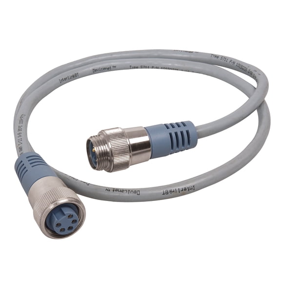 3" Gray and Blue Maretron Mini Double-Ended Cord Set