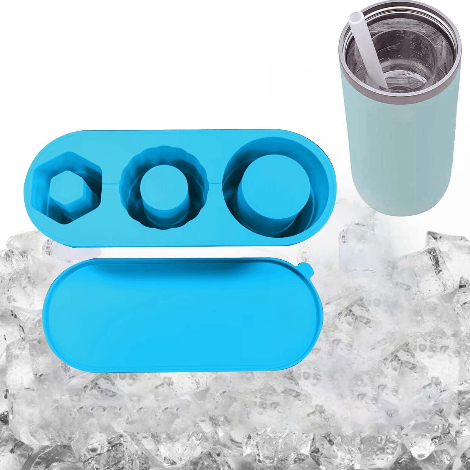 3 Grid Silicone Ice Cube Maker With Lid Hollow Automatic Bartender Ice
