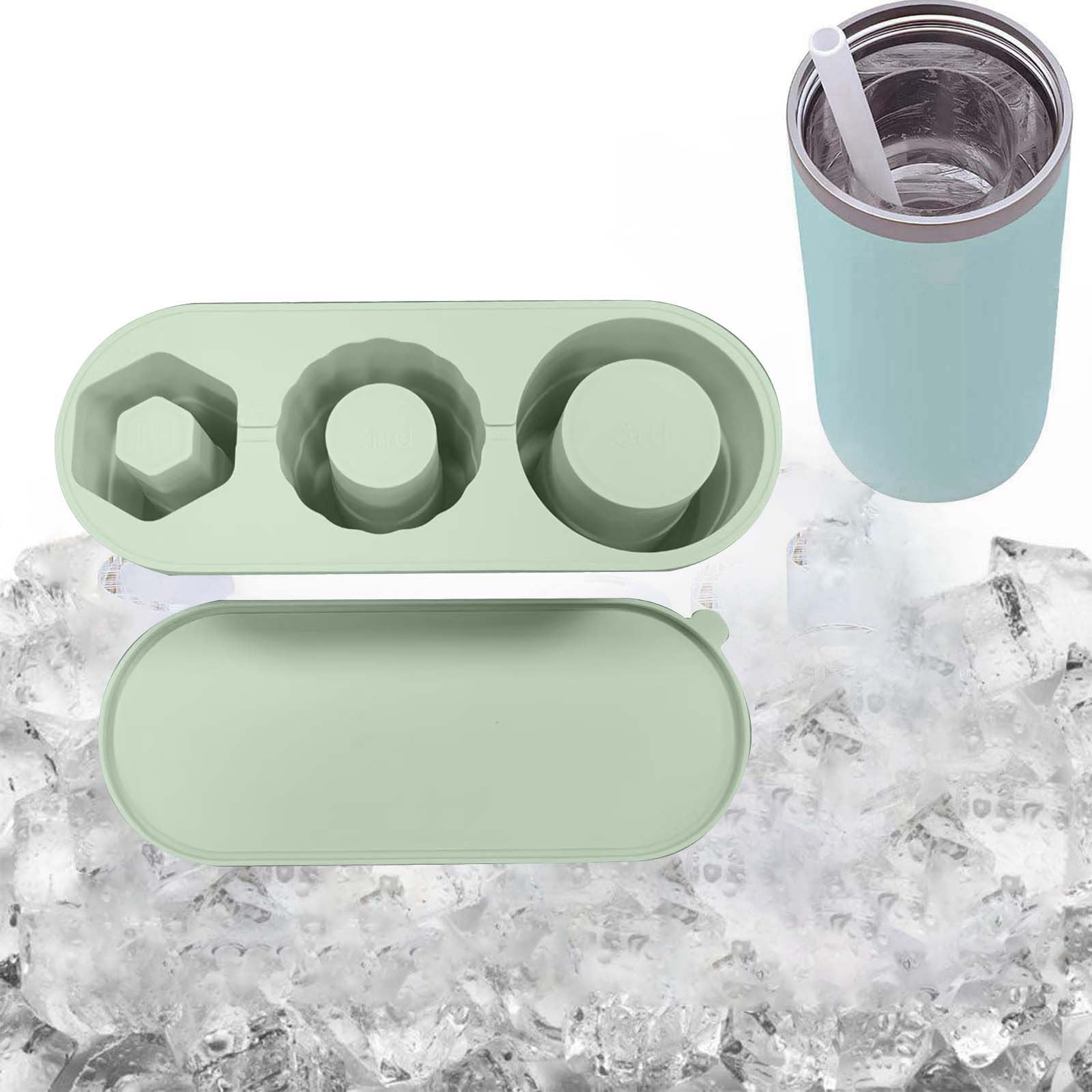 3 Grid Silicone Ice Cube Maker With Lid Hollow Automatic Bartender Ice