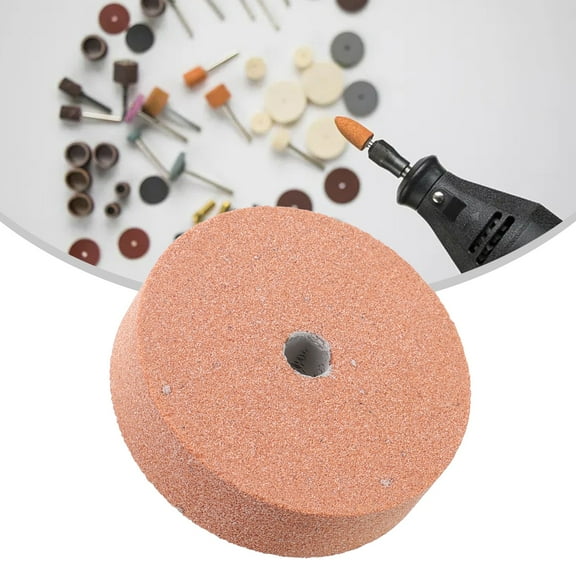 3\" Grinding Stone Polishing Wheel 10Mm Bore Set For Bench Grinder Metal Working Yellow YIWEI