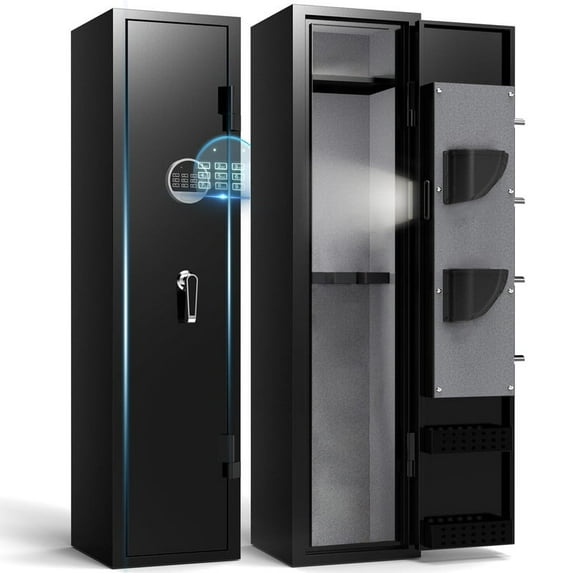 3 Gun Safe, Gun Safe for Rifles and Pistols, Large Gun Safe for Home Rifles, Rifle Safe Electronic Gun Safe with Removable Shelf and Rifle & Pistol Rack