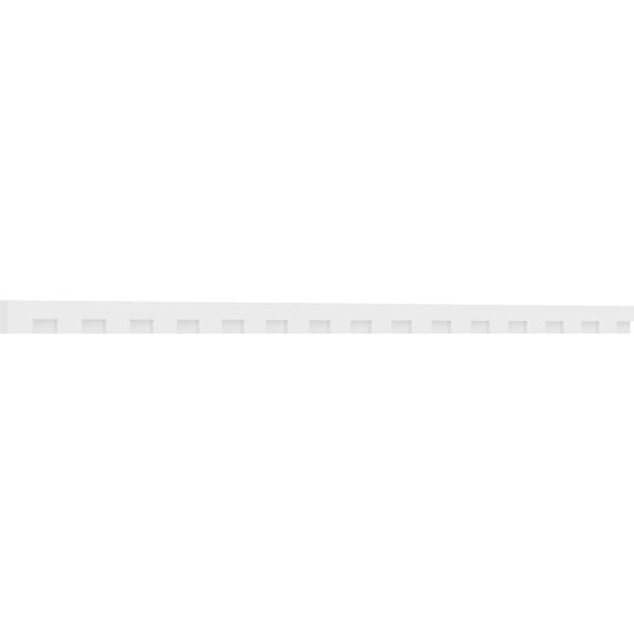 3"H x 1"P x 90"L Monroe Architectural Grade PVC Dentil Trim w/Backplate