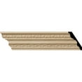 thumbnail image 1 of 3"H x 2 1/4"P x 3 1/4"F x 94 1/2"L Bedford Carved Wood Crown Moulding, Maple, 1 of 2