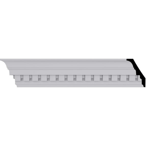 3"H x 2"P x 3 5/8"F x 94 1/2"L Dentil Crown Moulding