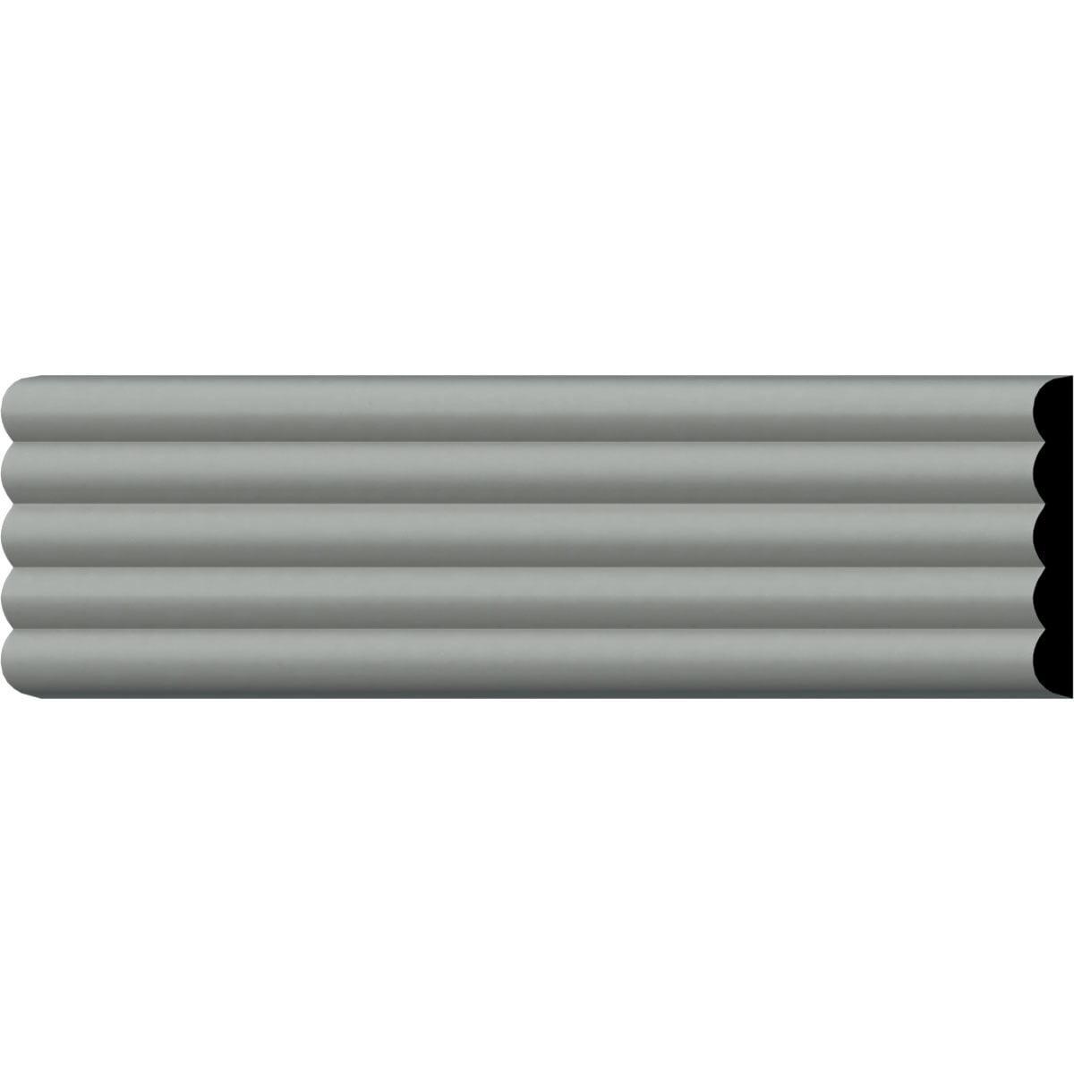 3"H x 3/8"P x 94 1/2"L Fluted Panel Panel Moulding