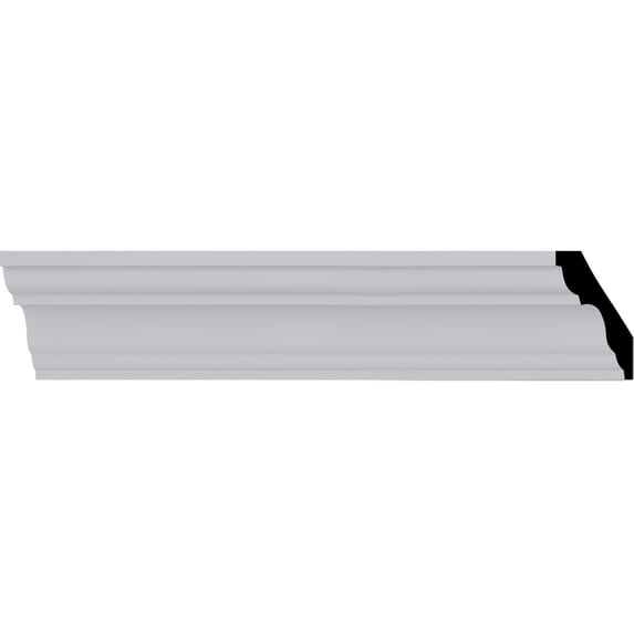 3"H x 3"P x 4 1/4"F x 94 1/2"L Palmetto Crown Moulding