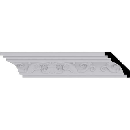 3"H x 3"P x 4"F x 94 1/2"L Quentin Crown Moulding