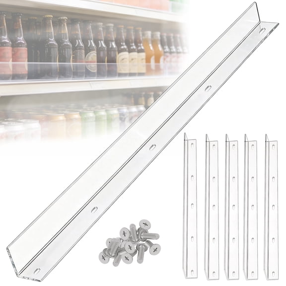 3''H x 48''L Gondola Shelf Fence - Retail Shelf Guard Rail,Clear Acrylic,for Retail Shelving and Display Shelves,10 Pcs