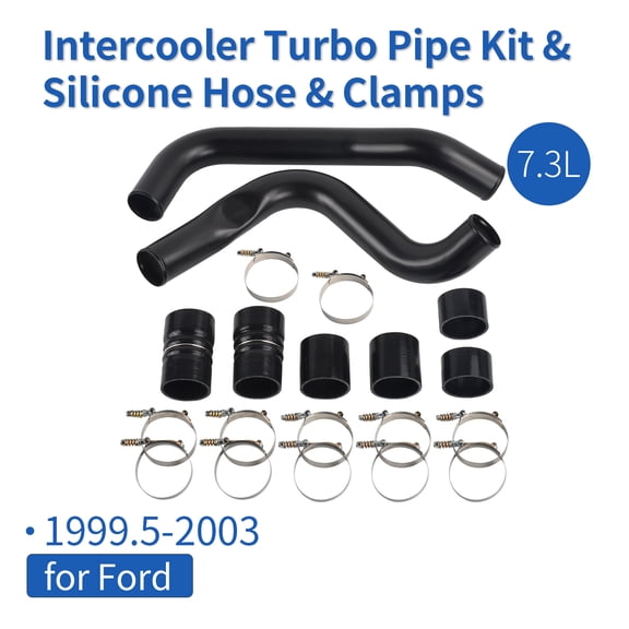 3" HD Intercooler Turbo Pipe Boot & Clamp Kit for 1999.5 - 2003 Ford 7.3L Black