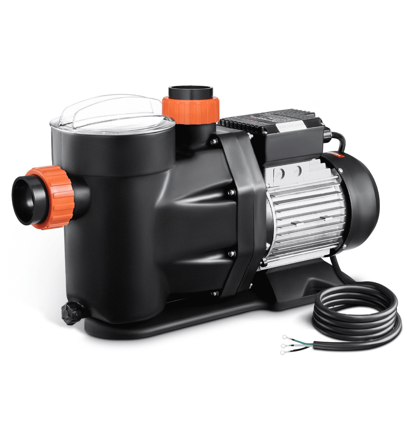 Above Ground Pool Pump 3HP 149 GPM, 220V Single Speed, 42ft Max Head, PP Shell, Pool/Spa/Irrigation, No Plug