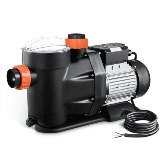 Above Ground Pool Pump 3HP 149 GPM, 220V Single Speed, 42ft Max Head, PP Shell, Pool/Spa/Irrigation, No Plug